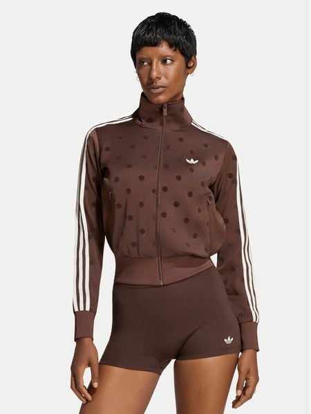 Adidas Bluza Satin Polka Dots Tt Track Top LI2855 Brązowy Regular Fit. Brązowe bluzy damskie Adidas, s, bez wzorów, bez kaptura. Za 328.99 zł.