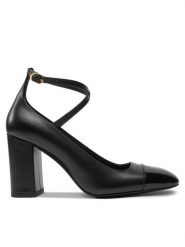 Stuart Weitzman Czółenka Eden Strap 85 SK085 Czarny. Czarne czółenka damskie Stuart Weitzman, bez wzorów, ze skóry, bez obcasa. Za 1,069.00 zł.