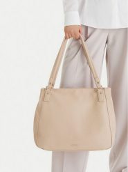 Lasocki Torebka CEO-LSK-L-018-09 Beżowy. Brązowe shopper bag Lasocki, bez wzorów, z materiału, bez dodatków. Za 199.99 zł.