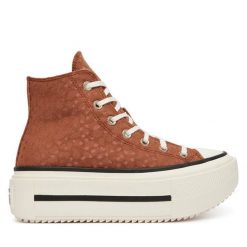 Trampki Converse. Brązowe trampki damskie Converse, bez wzorów, bez zapięcia. Za 449.99 zł.
