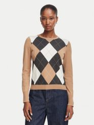Marella Sweter Carabo 2625366131 Brązowy jasny Regular Fit. Brązowe swetry klasyczne damskie Marella, m, z wiskozy, bez kołnierzyka. Za 609.99 zł.