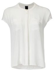 Heine Bluzka w kolorze kremowym rozmiar: 42. Brązowe bluzki damskie Heine, bez wzorów, bez kołnierzyka, bez ramiączek. Za 104.99 zł.