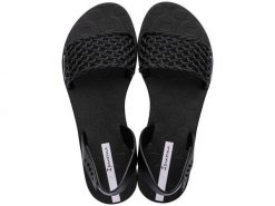 Sandały plażowe damskie Ipanema Breezy Sandal Fem. Czarne sandały damskie Ipanema, bez wzorów, z gumy, bez obcasa, na płaskiej podeszwie, bez zapięcia. Za 216.00 zł.