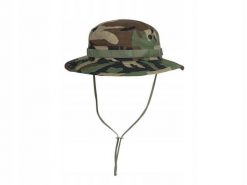 Kapelusz boonie z odpinaną osłoną karku US Woodland rozm L. Zielone kapelusze damskie HELIKON-TEX, bez wzorów, z bawełny, militarne. Za 47.99 zł.