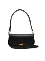 Tommy Hilfiger Torebka Iconic Leather Crossover AW0AW18204 Czarny. Czarne torebki klasyczne damskie Tommy Hilfiger, ze skóry, bez dodatków. Za 659.99 zł.