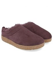 HAFLINGER Skórzane kapcie w kolorze fioletowym rozmiar: 41. Różowe kapcie damskie HAFLINGER, z materiału. Za 253.95 zł.