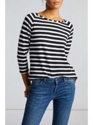 Rich & Royal Koszulka w kolorze czarno-białym rozmiar: S. Białe koszulki damskie Rich & Royal, s, bez wzorów, z bawełny, bez kołnierzyka, bez ramiączek. Za 126.45 zł.