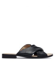 Caprice Klapki 9-27101-46 Czarny. Czarne klapki damskie Caprice, bez wzorów, ze skóry, bez obcasa, bez zapięcia. Za 218.99 zł.