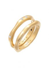 Elli Damska obrączka zestaw 2 częściowy Basic z kryształami cyrkonii w srebrze próby 925 Sterling Silver Pierścionki 1 ct Damski. Szare pierścionki damskie Elli, z cyrkonią, srebrne. Za 268.99 zł.
