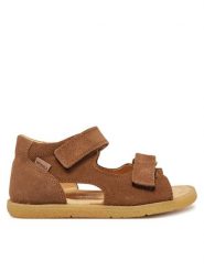 Mrugała Sandały 1205/5-30 Brązowy. Brązowe sandały chłopięce Mrugała, ze skóry, bez zapięcia. Za 229.99 zł.