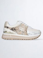 Liu Jo Skórzane sneakersy w kolorze złoto-białym rozmiar: 40. Białe obuwie sportowe damskie Liu Jo, z materiału, bez zapięcia. Za 392.52 zł.