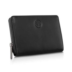 Portfel skórzany BETLEWSKI czarny BPD-NVTC-361 BLACK. Czarne portfele damskie Betlewski, bez wzorów, ze skóry. Za 135.99 zł.