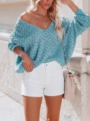 Milan Kiss Sweter w kolorze błękitnym rozmiar: S. Niebieskie swetry klasyczne damskie Milan Kiss, s, bez kołnierzyka. Za 152.95 zł.