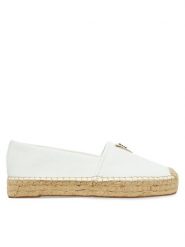 Guess Espadryle FLJLND LEA14 Biały. Białe espadryle damskie Guess, z aplikacjami, ze skóry, bez obcasa. Za 279.99 zł.