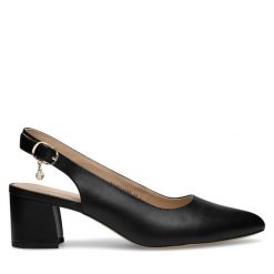 Czółenka Lasocki. Czarne czółenka damskie Lasocki, bez wzorów, bez obcasa. Za 199.99 zł.