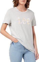 LEE SLIM LOGO TEE DAMSKA KOSZULKA Z NADRUKIEM LOGO T-SHIRT SHARP GREY MELE L43KEH03 112109660. Szare bluzki damskie Lee, l, bez wzorów, bez kołnierzyka. Za 69.99 zł.