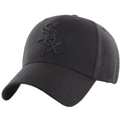 Czapka z daszkiem dla dorosłych 47 Brand MLB Chicago White Sox Cap. Czarne czapki z daszkiem damskie 47 Brand, bez wzorów, z materiału. Za 179.50 zł.