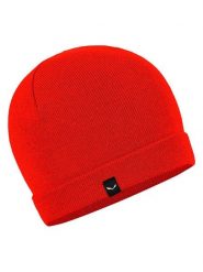 Salewa Czapka beanie "Puez Merino" w kolorze czerwonym rozmiar: onesize. Czerwone czapki damskie Salewa, bez wzorów. Za 113.63 zł.
