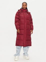 Tommy Jeans Płaszcz zimowy Alaska DW0DW18860 Bordowy Regular Fit. Czerwone kurtki damskie Tommy Jeans, na zimę, l, bez wzorów, z jeansu, bez kaptura. Za 1,599.00 zł.