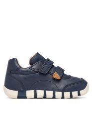 Geox Sneakersy B Iupidoo Boy B5655B 000CL C4002 Granatowy. Niebieskie buty sportowe chłopięce Geox, ze skóry, bez zapięcia. Za 289.99 zł.