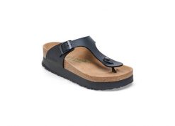Sandały Birkenstock Gizeh Flex Platform czarne. Czarne sandały damskie Birkenstock, bez wzorów, z materiału, bez obcasa, na platformie, bez zapięcia. Za 425.35 zł.