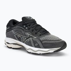 Buty do biegania damskie Mizuno Wave Ultima 14. Czarne obuwie sportowe damskie Mizuno, bez zapięcia, do biegania, mizuno wave. Za 289.99 zł.