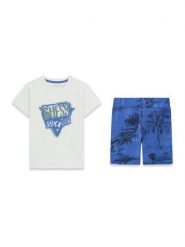 Guess Komplet t-shirt i spodenki N6GG05 K8HM4 Kolorowy Regular Fit. T-shirty i koszulki chłopięce Guess, z aplikacjami, z bawełny, bez kołnierzyka, bez ramiączek. Za 194.99 zł.