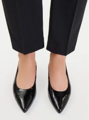 Lasocki Baleriny CEO-RST-ROSE-02P Czarny. Czarne balerinki damskie Lasocki, bez wzorów, z lakierowanej skóry. Za 169.99 zł.