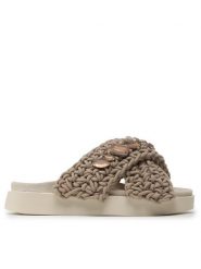 Inuikii Klapki Woven Stones 70104-106 Brązowy. Brązowe klapki damskie Inuikii, bez wzorów, z materiału, bez obcasa, bez zapięcia. Za 669.99 zł.