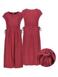 Eight2Nine Sukienka w kolorze bordowym rozmiar: S. Czerwone sukienki damskie Eight2Nine, bez wzorów, bez ramiączek. Za 113.99 zł.