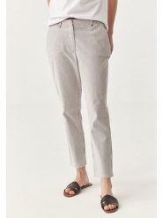 TATUUM Spodnie "Seroki" w kolorze brązowo-białym rozmiar: 44. Brązowe spodnie materiałowe damskie TATUUM, bez wzorów, z materiału. Za 164.02 zł.