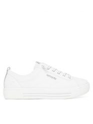Remonte Sneakersy D0913-80 Biały. Białe obuwie sportowe damskie Remonte, ze skóry, bez zapięcia. Za 389.99 zł.