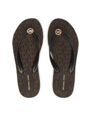 MICHAEL Michael Kors Japonki Posie Flip Flop 40S6PSFA2Q Brązowy. Brązowe klapki damskie MICHAEL Michael Kors, bez wzorów, z syntetyku, bez obcasa, bez zapięcia. Za 319.99 zł.