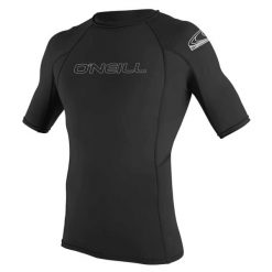 Koszulka O'Neill wetsuits Basic Skins. Czarne bluzki damskie O'Neill, bez wzorów, z elastanu, sportowe, bez kołnierzyka, bez ramiączek. Za 136.90 zł.