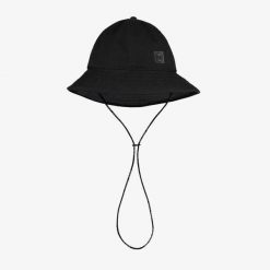 Kapelusz BUFF NMAD BUCKET HAT YSTE BLACK. Czarne kapelusze damskie Buff, bez wzorów, z bawełny. Za 159.90 zł.