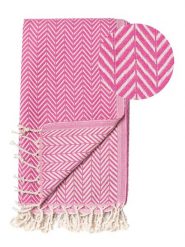 Samimi Chusta hammam "Damla" w kolorze różowym - 180 x 100 cm rozmiar: onesize. Różowe chusty damskie Samimi, bez wzorów, z bawełny. Za 52.99 zł.