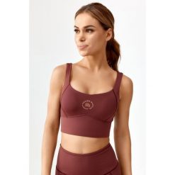 Stanik top sportowy treningowy szybkoschnący Rough Radical Sports Bra Hamptons. Brązowe biustonosze sportowe damskie ROUGH RADICAL, bez wzorów. W wyprzedaży za 110.41 zł.