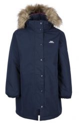 Trespass Astound - damska wodoodporna kurtka Tp50 Navy. Niebieskie kurtki damskie Trespass, s, bez wzorów, z futra. Za 251.99 zł.