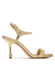 MICHAEL Michael Kors Sandały Ivy High 40S6IVHS1M Złoty. Żółte sandały damskie MICHAEL Michael Kors, bez wzorów, ze skóry, bez obcasa, na szpilce, bez zapięcia. Za 809.99 zł.