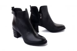 BIOECO BY ARKA 7787 0308+1430 czarny, botki damskie. Czarne botki damskie Bioeco by Arka, na zimę, ze skóry, bez obcasa, na obcasie, bez zapięcia. Za 459.90 zł.