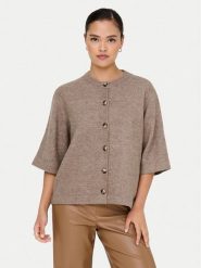 ONLY Kardigan Camilla 15348772 Brązowy Regular Fit. Brązowe kardigany damskie Only, m, bez wzorów, z syntetyku. Za 149.99 zł.