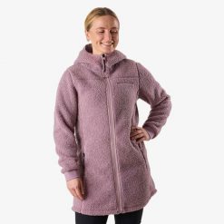 Bluza polarowa turystyka damska Swedemount Lofoten Pile Coat wodoodporna. Fioletowe bluzy damskie SWEDEMOUNT, na zimę, bez wzorów, z polaru, bez kaptura. Za 297.00 zł.