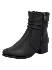 Rieker Skórzane botki w kolorze czarnym na obcasie rozmiar: 40. Czarne botki damskie Rieker, eleganckie, bez obcasa, na obcasie, bez zapięcia. Za 234.95 zł.
