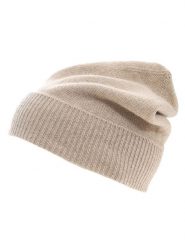 Zwillingsherz Kaszmirowa czapka beanie w kolorze beżowym rozmiar: onesize. Brązowe czapki damskie Zwillingsherz, bez wzorów, z kaszmiru. Za 193.24 zł.
