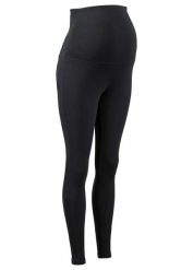 Legginsy ciążowe z bawełny organicznej. Czarne legginsy damskie bonprix, bez wzorów, z bawełny. Za 54.99 zł.