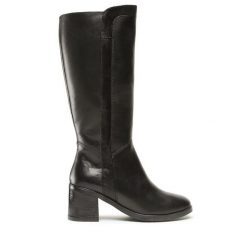 Kozaki Lasocki. Czarne kozaki damskie Lasocki, bez obcasa, na słupku, bez zapięcia. Za 214.99 zł.