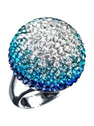 MENTHE À L'O Pierścionek z kryształami rozmiar: 52. Niebieskie pierścionki damskie MENTHE À L'O, z kryształem. Za 148.61 zł.