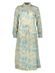 Miss goodlife Sukienka "Animal" w kolorze błękitno-jasnożółtym rozmiar: L. Niebieskie sukienki damskie miss goodlife, bez wzorów, z wiskozy, bez ramiączek. Za 159.21 zł.