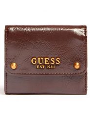 Guess Portfel w kolorze brązowym - 10 x 9 x 4 cm rozmiar: onesize. Brązowe portfele damskie Guess, z aplikacjami, z materiału. Za 158.10 zł.