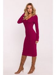 Made of emotion Sukienka dzianinowa w kolorze bordowym rozmiar: onesize. Czerwone sukienki damskie Made Of Emotion, bez wzorów, z dzianiny, bez ramiączek. Za 201.08 zł.